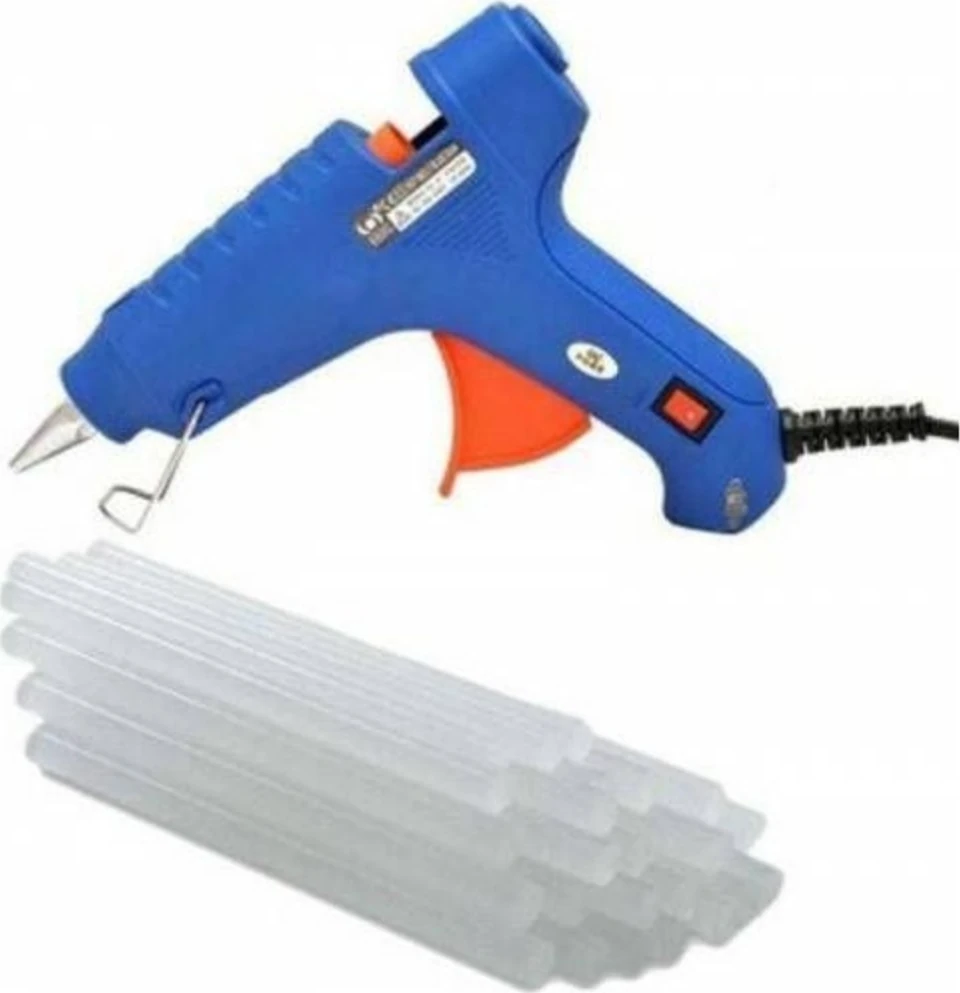 60W Sıcak Silikon Tabancası Anahtarlı Aç Kapa + 10 Adet Silikom Mum