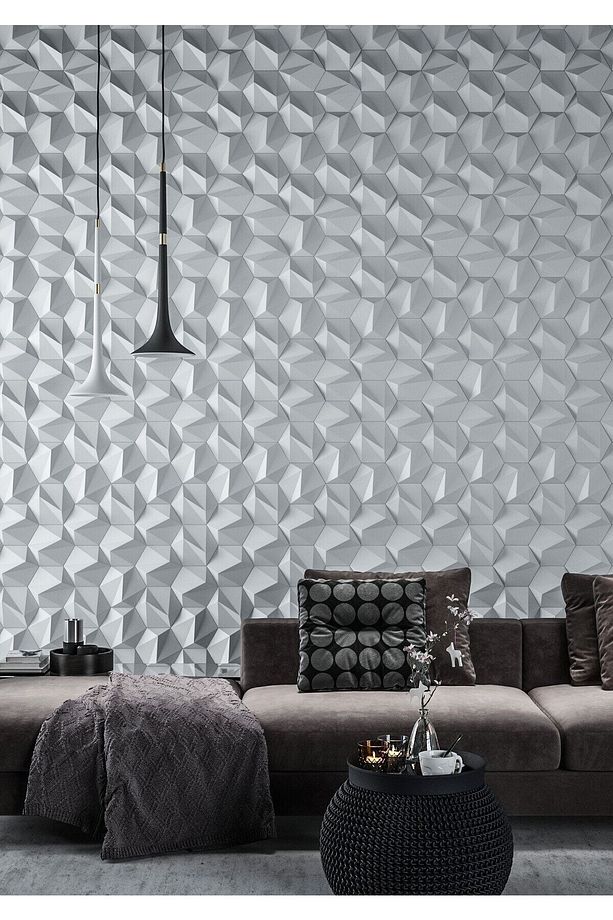 3 Boyutlu Dekoratif Duvar Paneli (-BEYAZ-) (1M2)