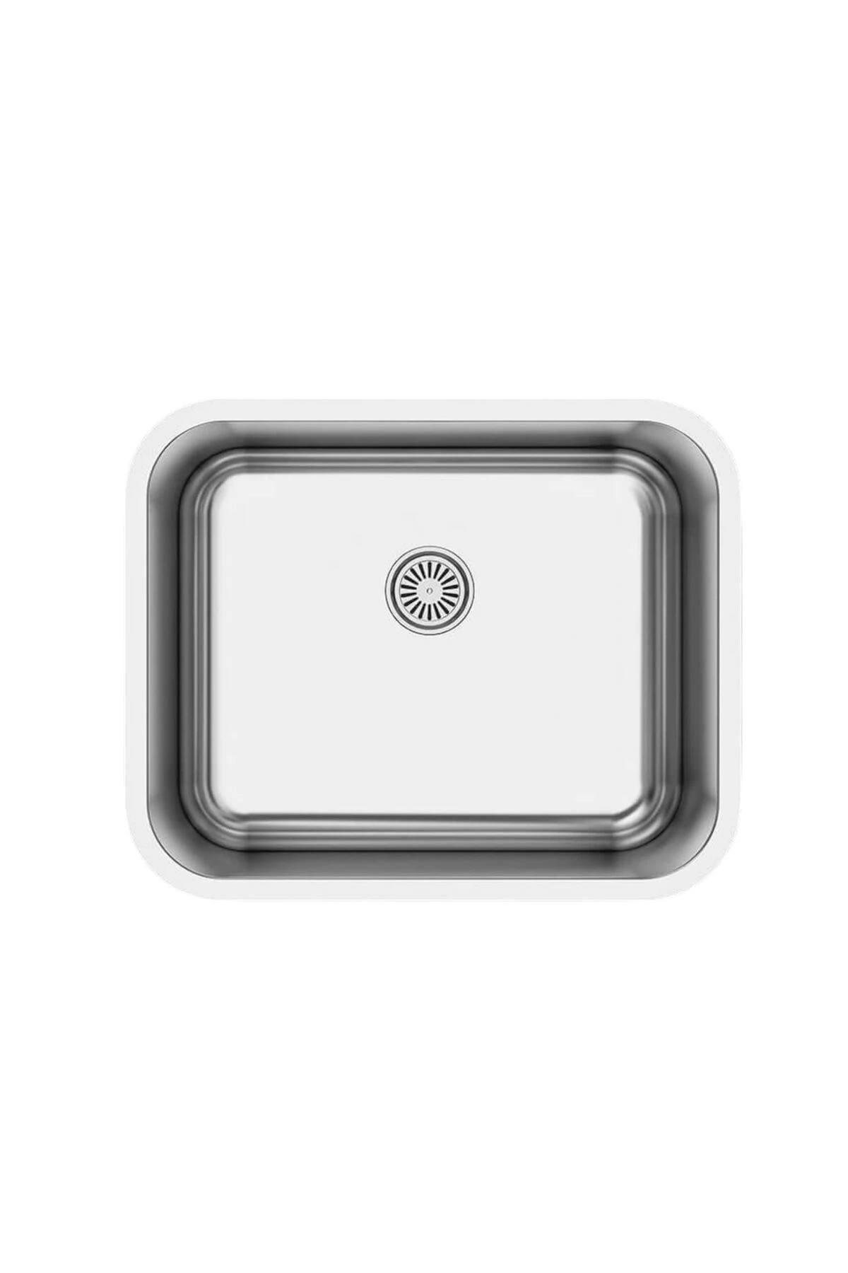 (40×50 cm) Keten Dokulu Tezgah Altı, 304 Kalite Paslanmaz Çelik Eviye, Mutfak Evyesi