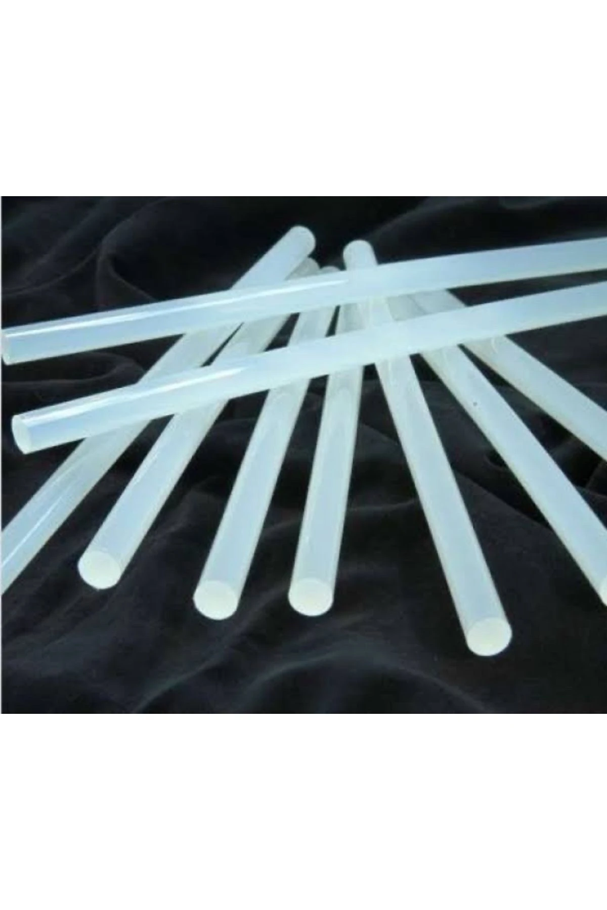 10 Adet Kalın Çubuk Silikon Şeffaf