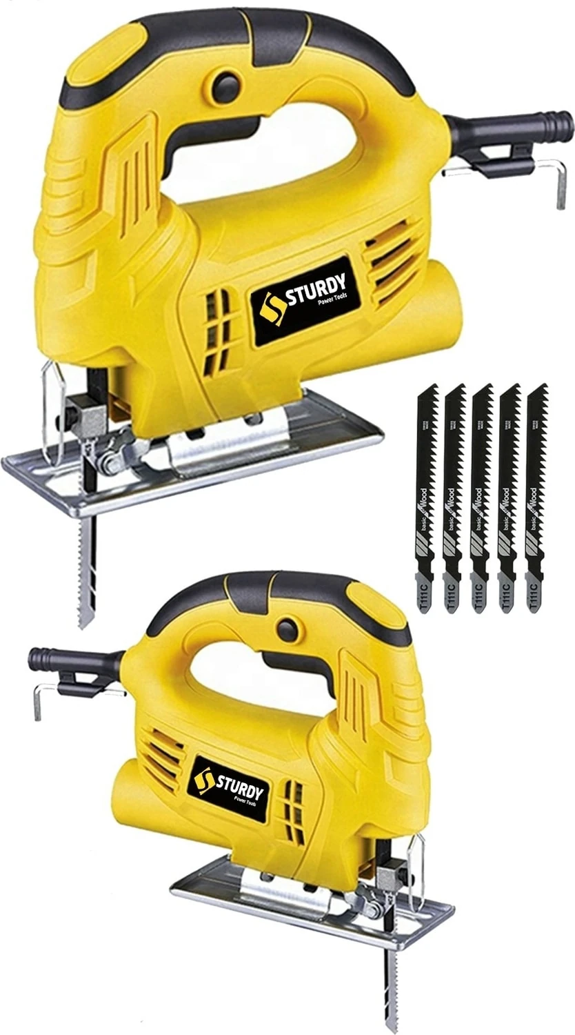 550 W Bakır Sargı Çelik Şanzıman 6 Kademe Devirli Dekupaj Testere Makinesi 5 Adet Uç HK-JS550W