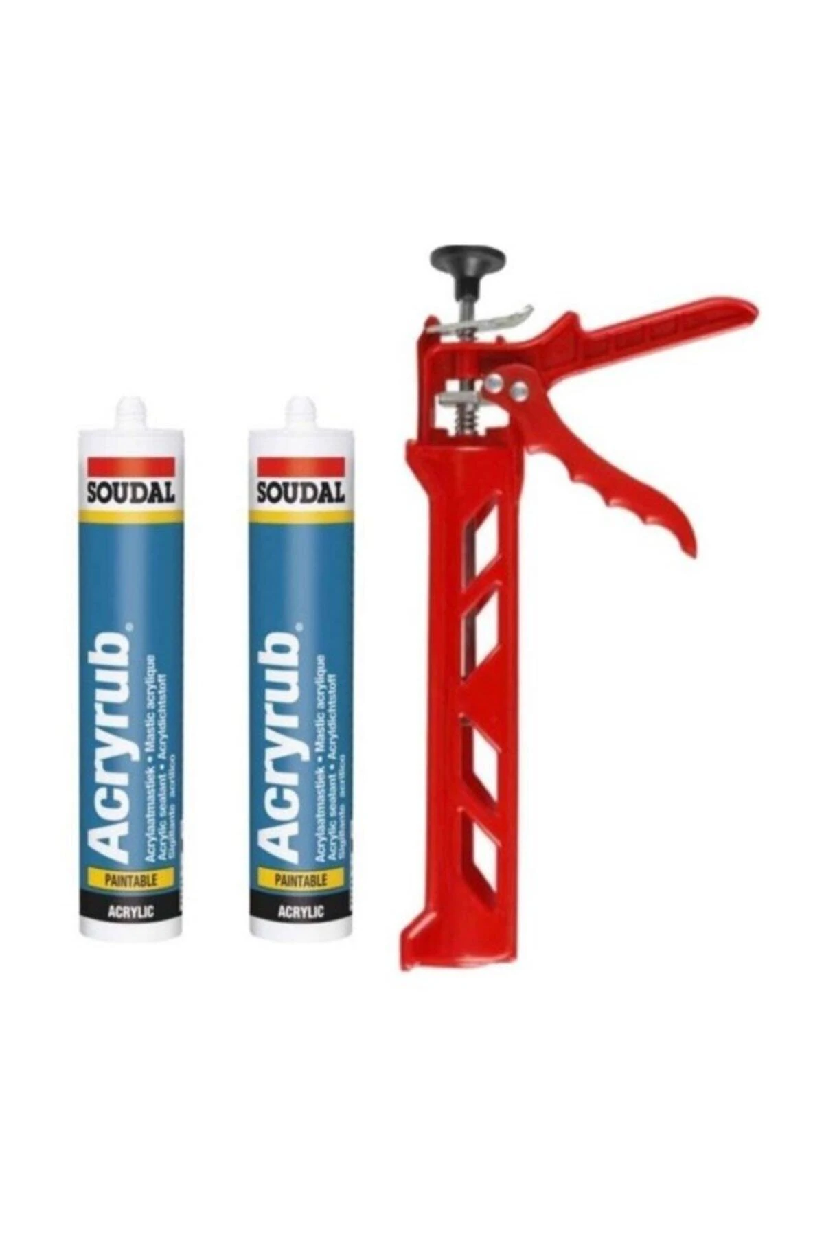 Silikon Tabancası + 2 Ad Beyaz Silikon Mastik