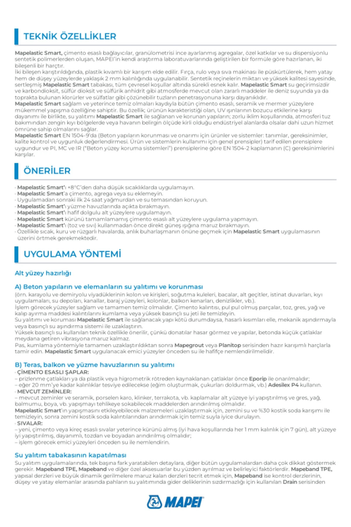 Mapelastic Smart Gri İki Bileşenli Su Yalıtım Malzemesi