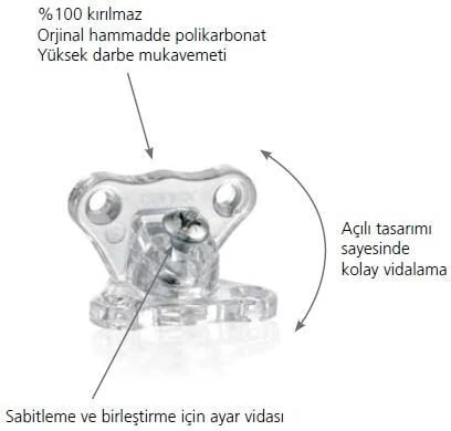 Canex Açılı Çektirme Şeffaf T Bağlantı 50'li Paket