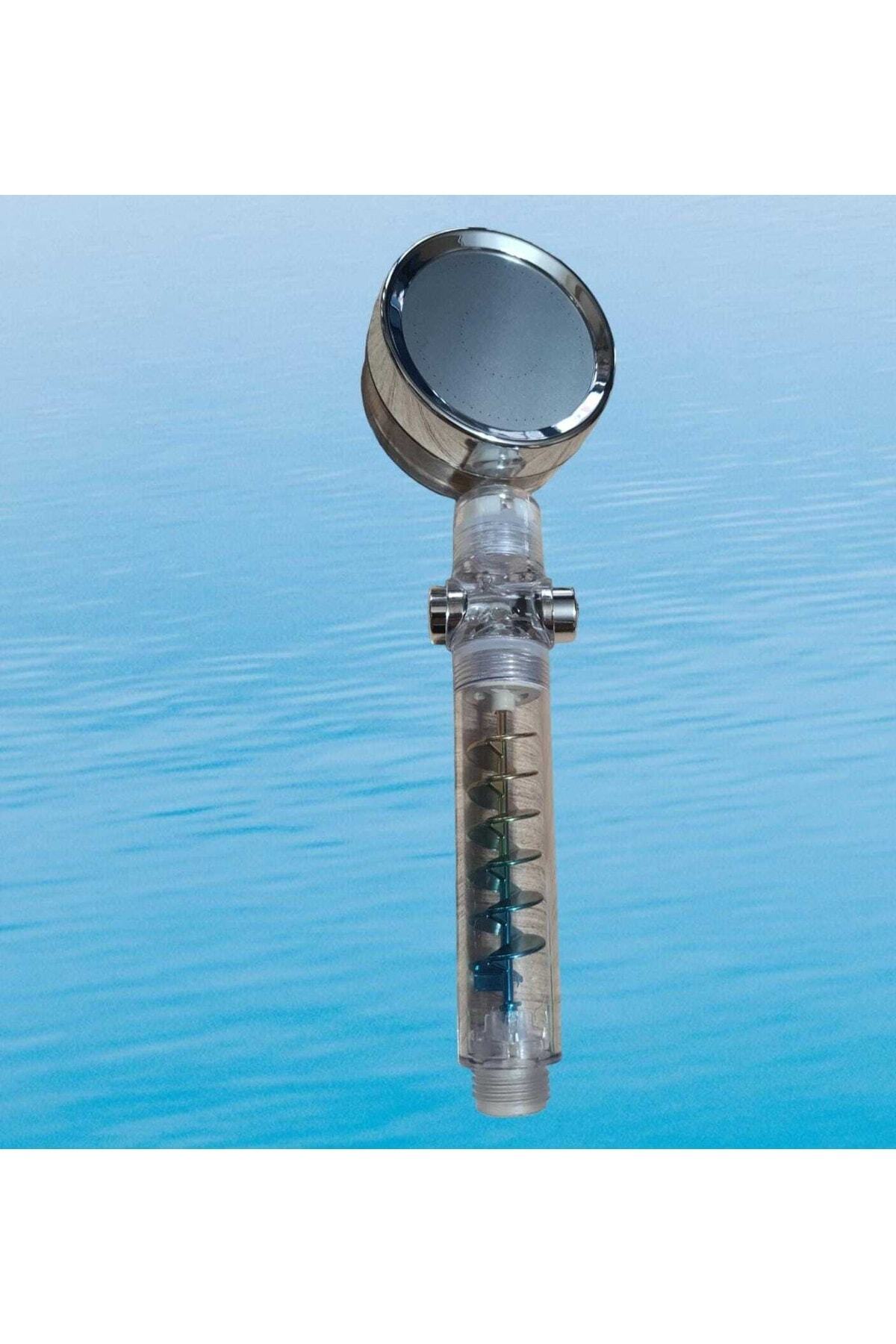 360° Dönebilen, su tasarruflu, filtreli, tazyikli duş başlığı, beyaz