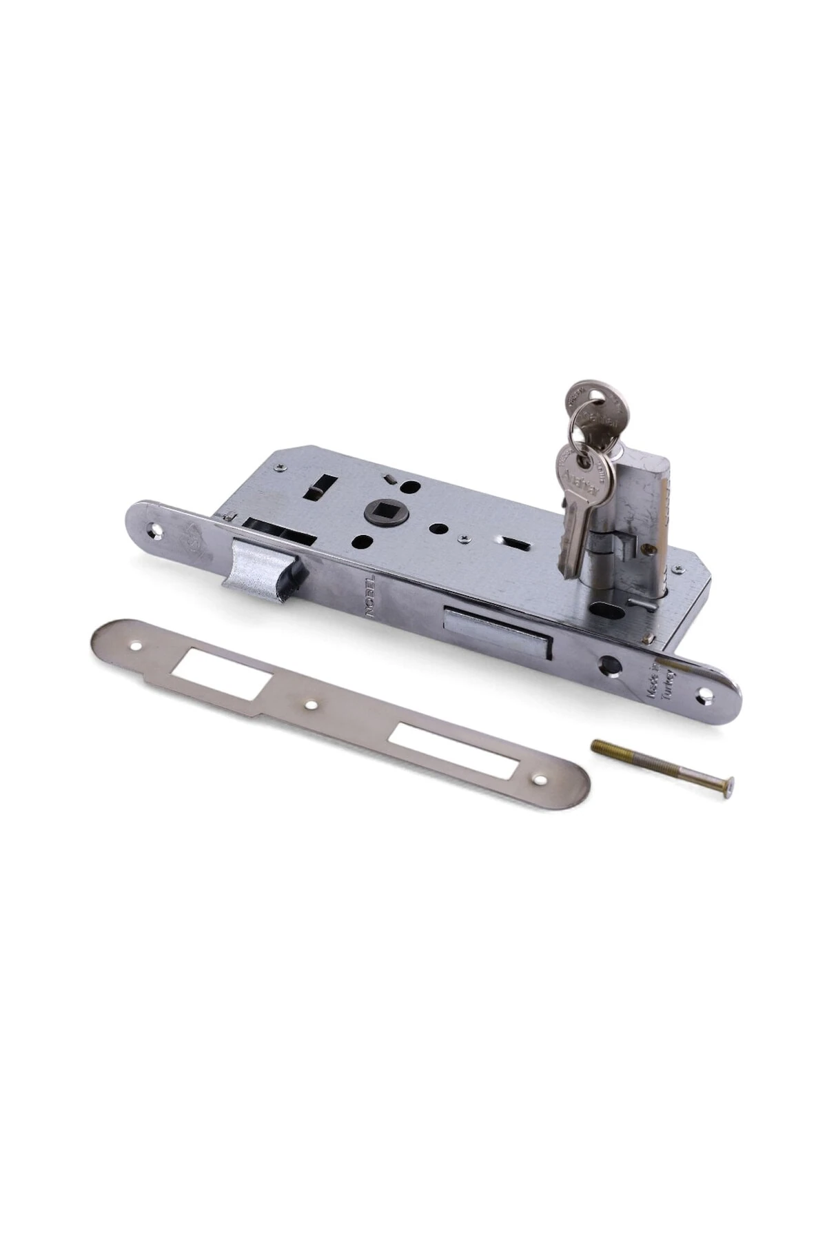 Yale Dış Kapı Kilidi Oda Kapısı Barelli Silindirli 40x23 mm 3 Anahtarlı Dayanıklı Oval Gömme Kilit