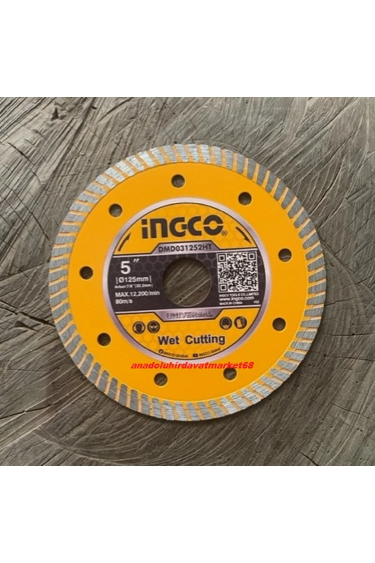 İNGCO 125MM TURBO ELMAS TESTERE BETON SERAMİK GRANİT KESİCİ TAŞ BİMS YTONG