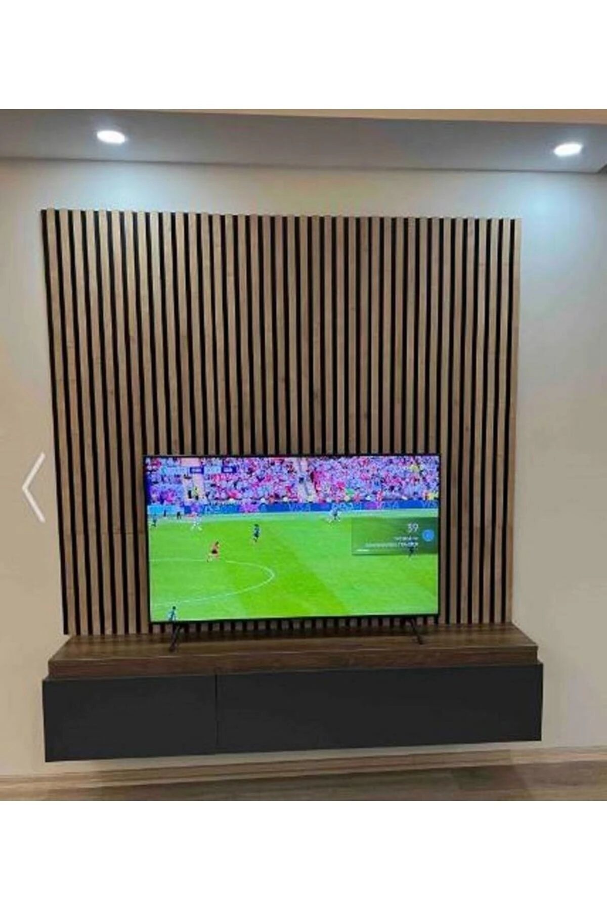 Mdf Ahşap Akustik Dekoratif Duvar Paneli 60x120 Cm - Safir Meşe