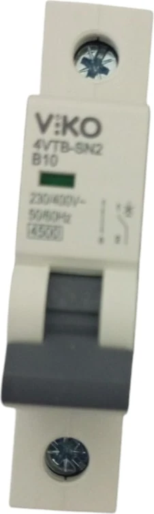 10 AMPER Otomatik Sigorta 4VTB-1B10-SN2 4,5 kA 1P B 10A Un: 230/400V~