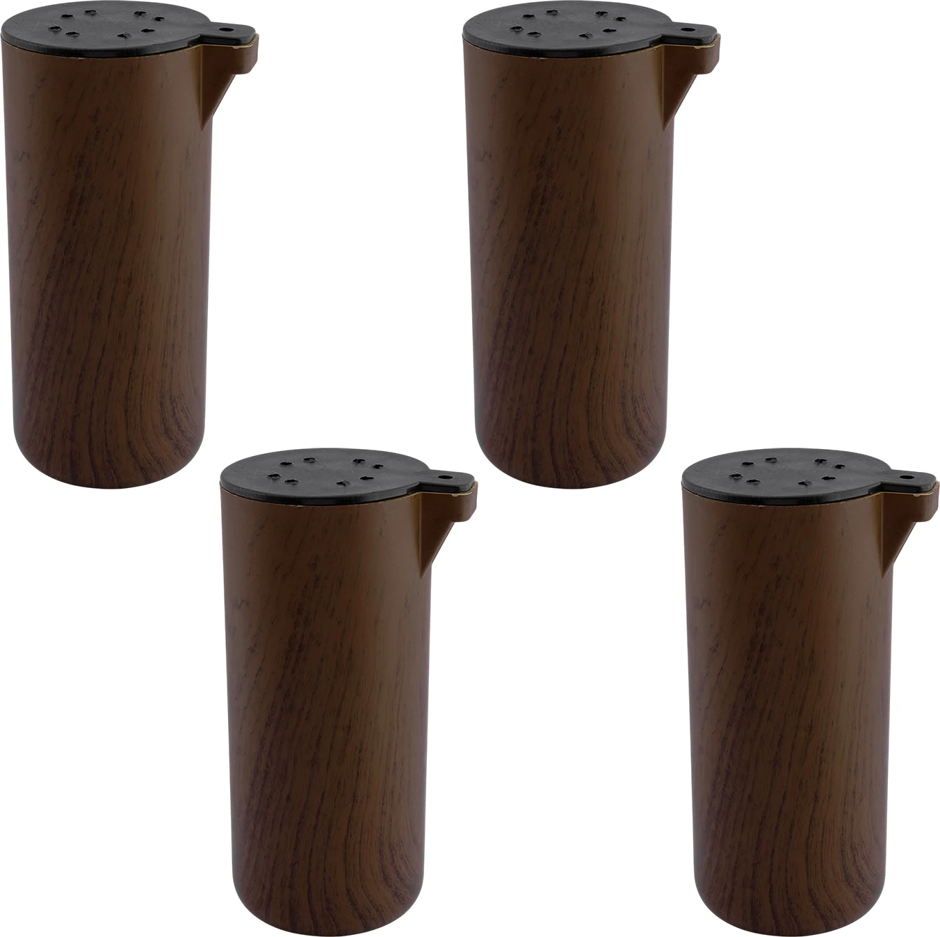 (4 Adet) Plastik Terra Kubik Kestane Kahvesi 15 cm Mobilya Kanepe Koltuk Baza Yükseltme Ayak Ayağı