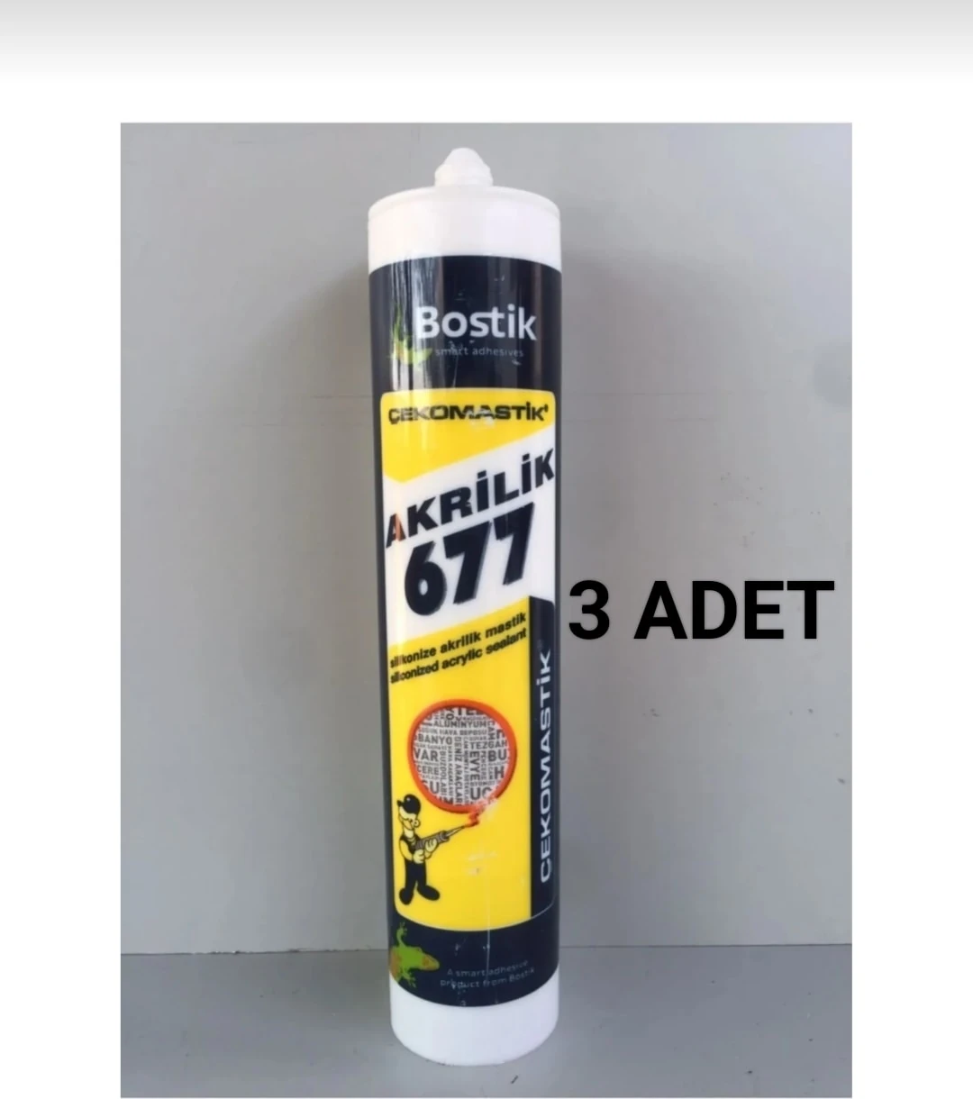 Akrilik Mastik 677-BEYAZ 500 gr - 3 Adet