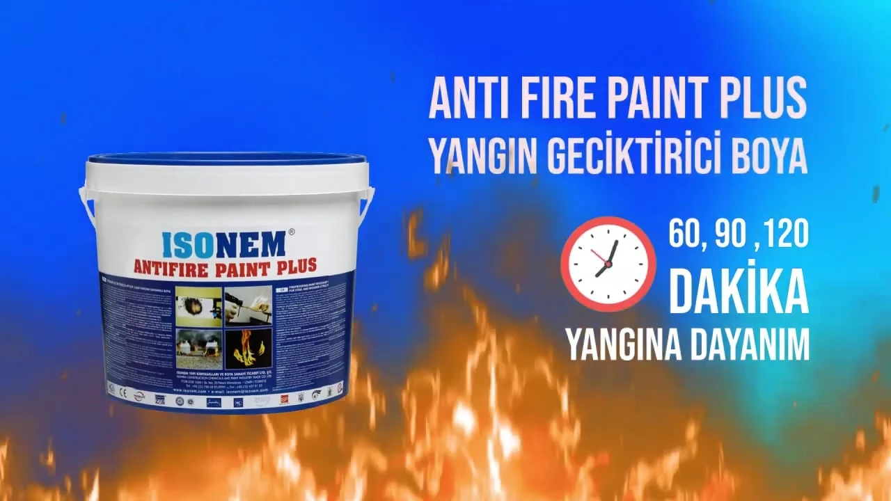 ANTIFIRE PAINT PLUS Çelik Ahşap Beton 120 Dk Yangına Dayanıklı Beyaz Boya 5 Kg