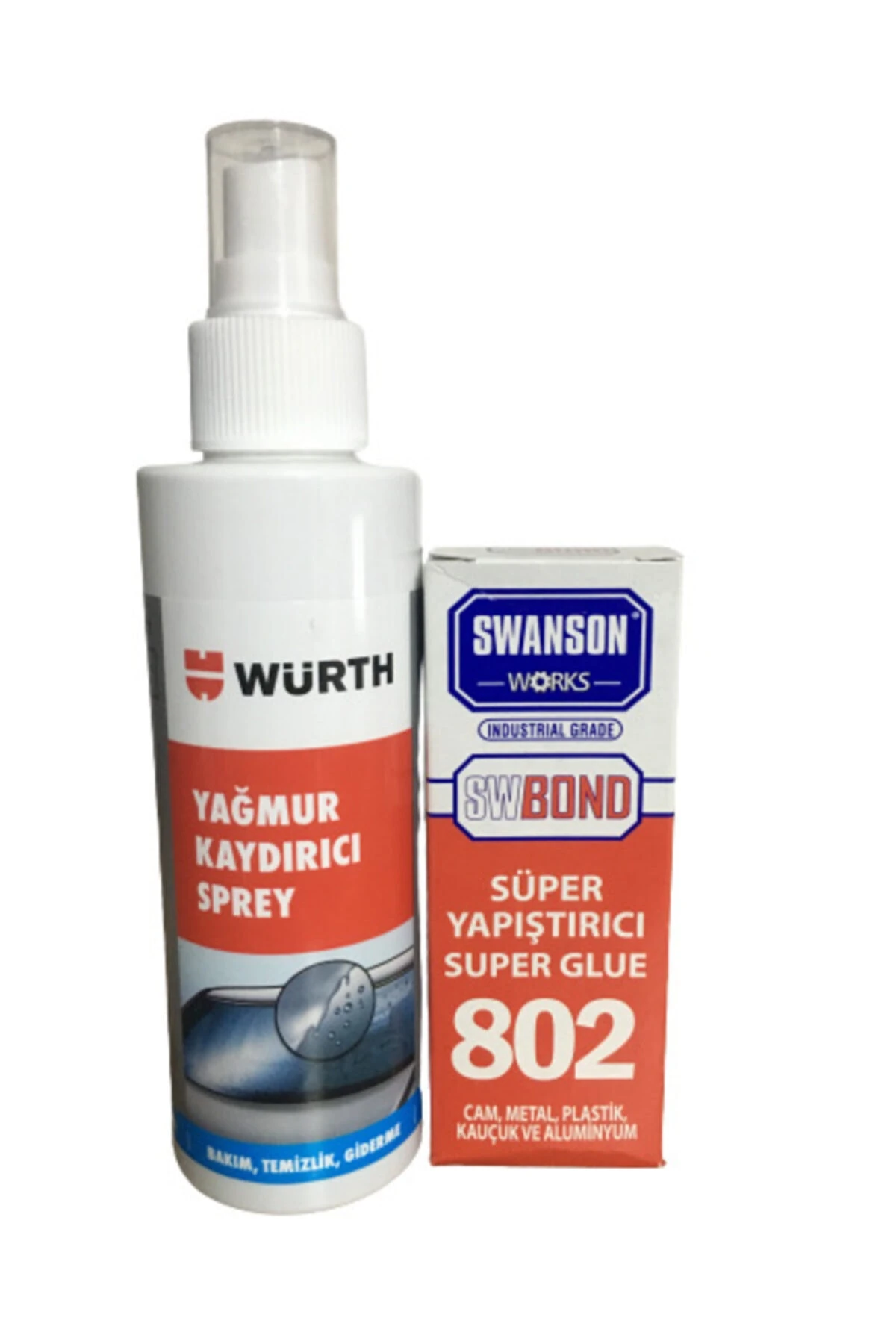 Yağmur Kaydırıcı Sprey 150 Ml + Swanson Works 802 Süper Yapıştırıcı