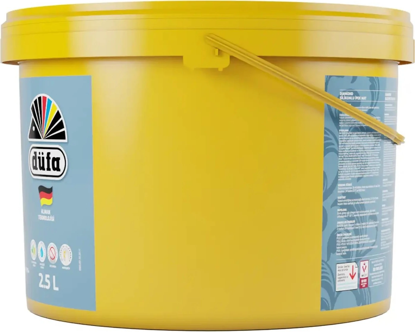 Diamond Silikonlu İpek Mat İç Cephe Duvar Boyası Beyaz 2.5 l