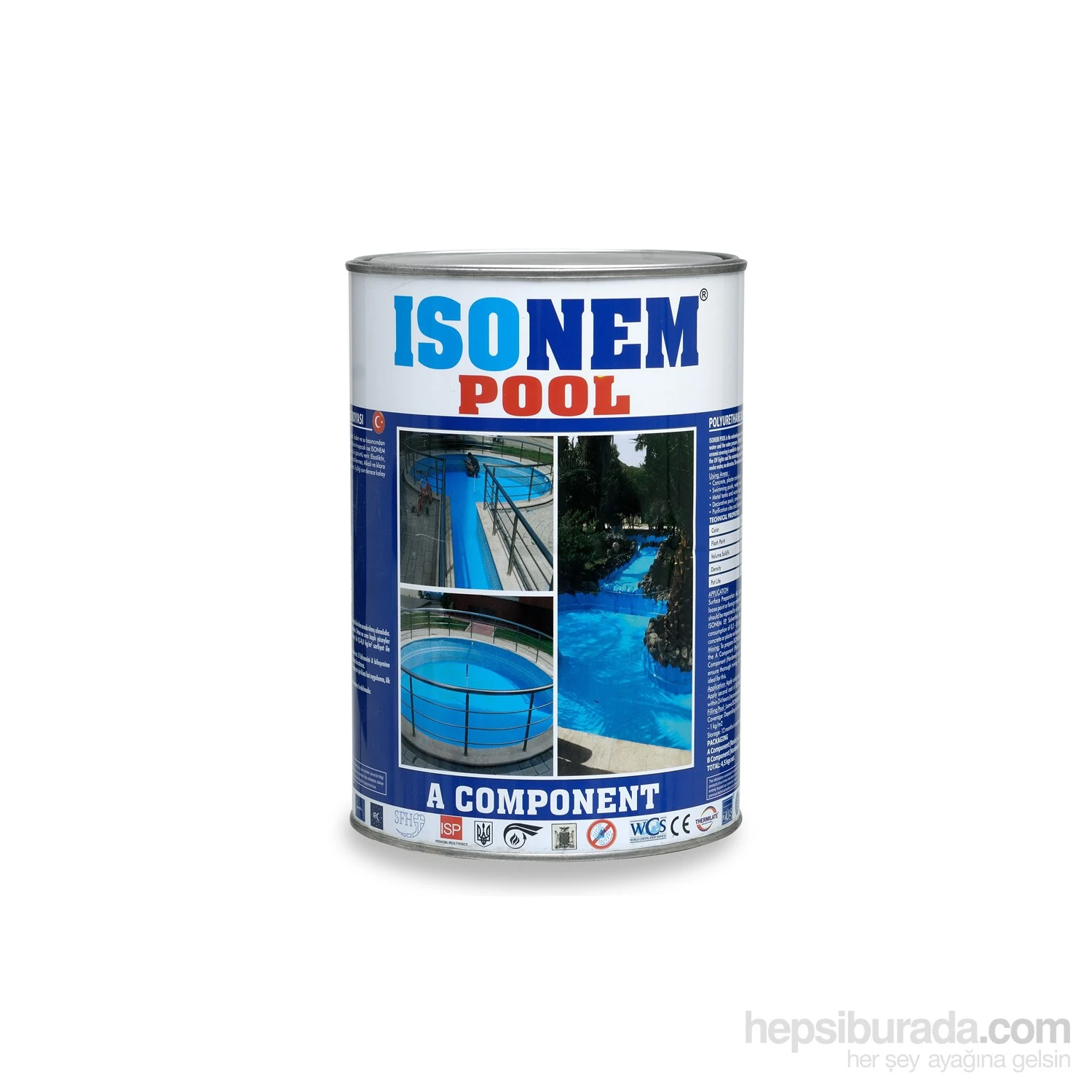 Pool Poliüretan Esaslı 2 Bileşenli Havuz Boyası 4,5 Kg Set