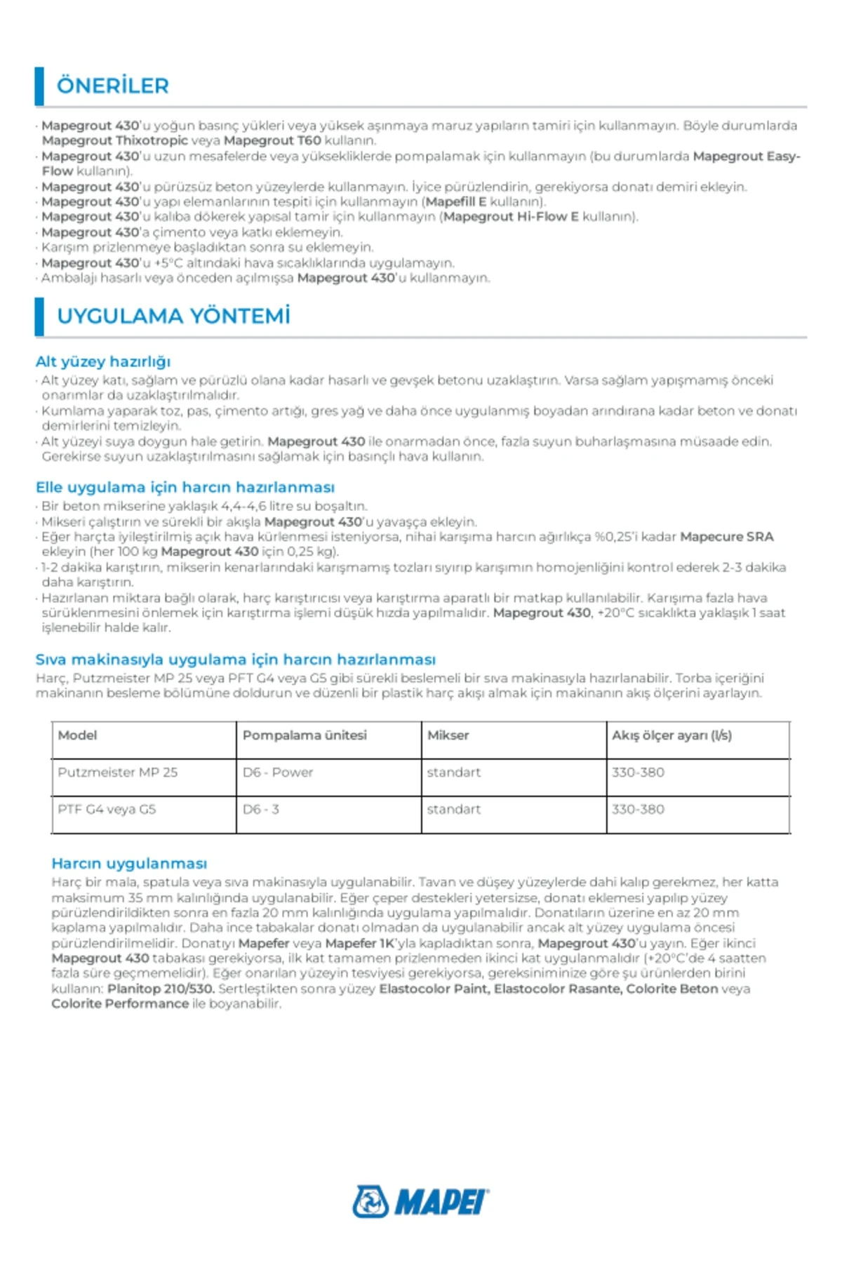 MAPEİ MAPEGROUT 430 R3 YAPISAL TAMİR HARCI 25 KG