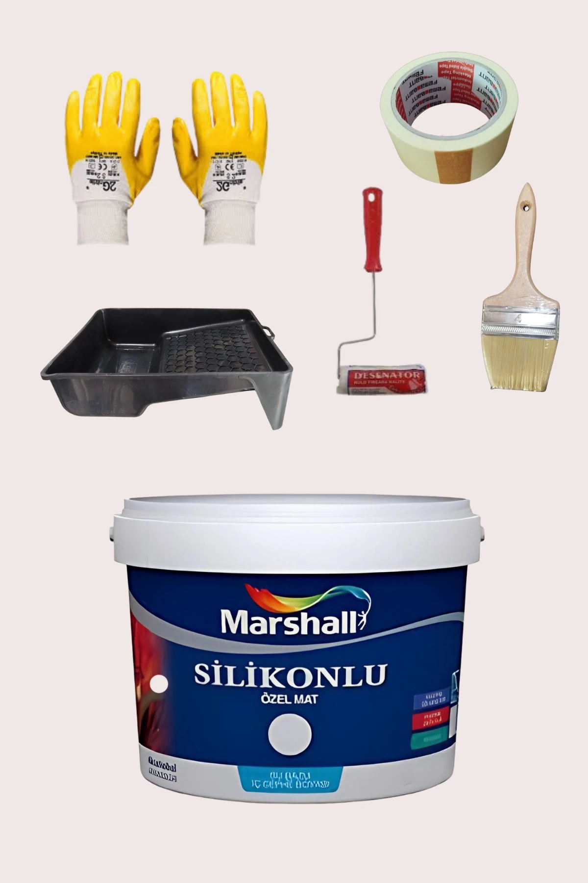 4'lü Set Silikonlu Özel Mat Iç Cephe Boyası Müge 2.5-7.5-15 Lt