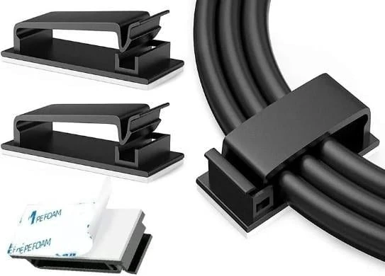Yapışkanlı Kablo Düzenleyici Klips 4lü Set