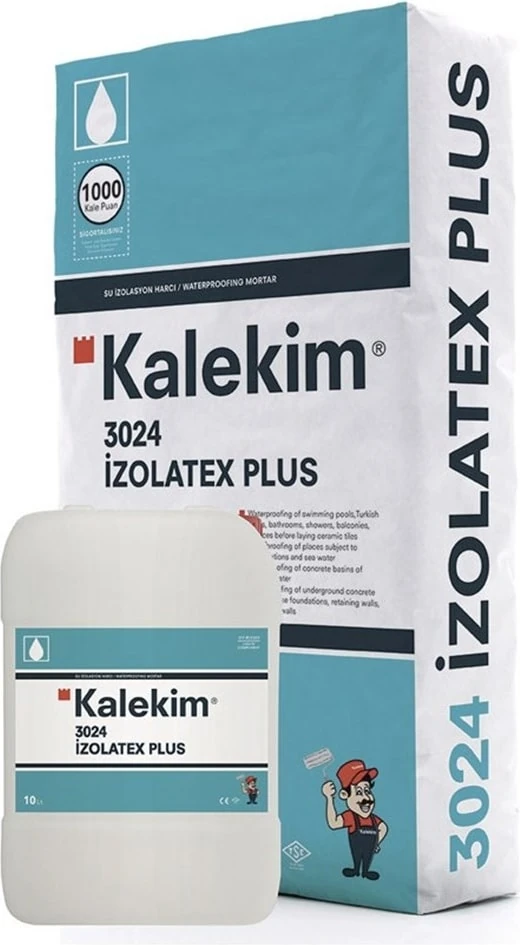 3024 Izolatex Plus - Çift Bileşenli Su Yalıtım Harcı (Gri) 20 kg + 10 Lt