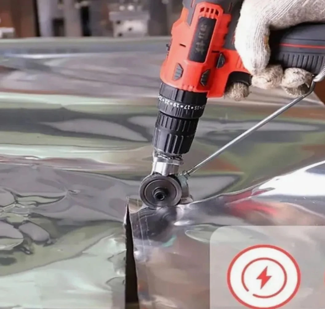 Ikisi Bir Arada Sac,metal, Plaka Kesim ve Ahşap Tahta Ağaç Kesme Matkap Ucu Testere Aparatı