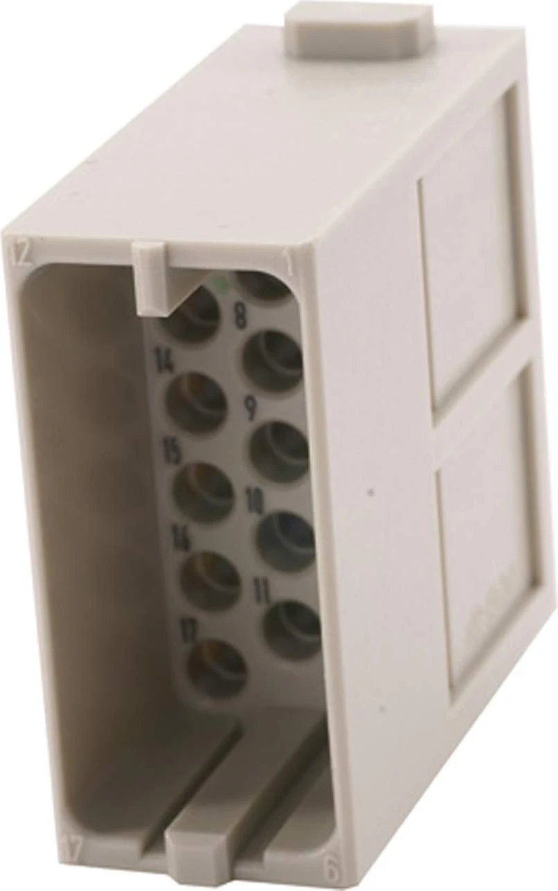 09140173001 -  Han-Modular Serisi Modül, 17 Kontaklı, 3 Sıralı, Erkek