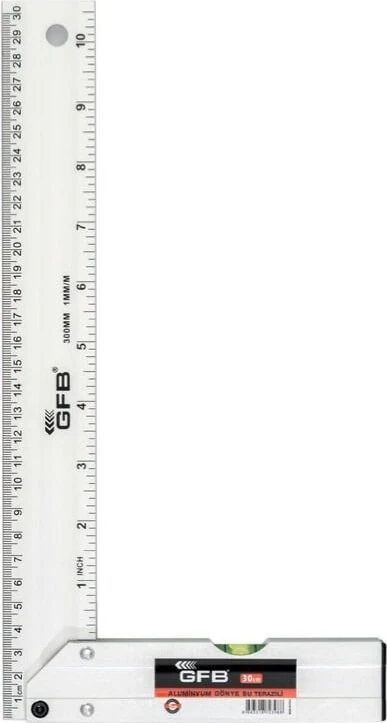 40CM Alüminyum Gönye Su Terazili GFB5552