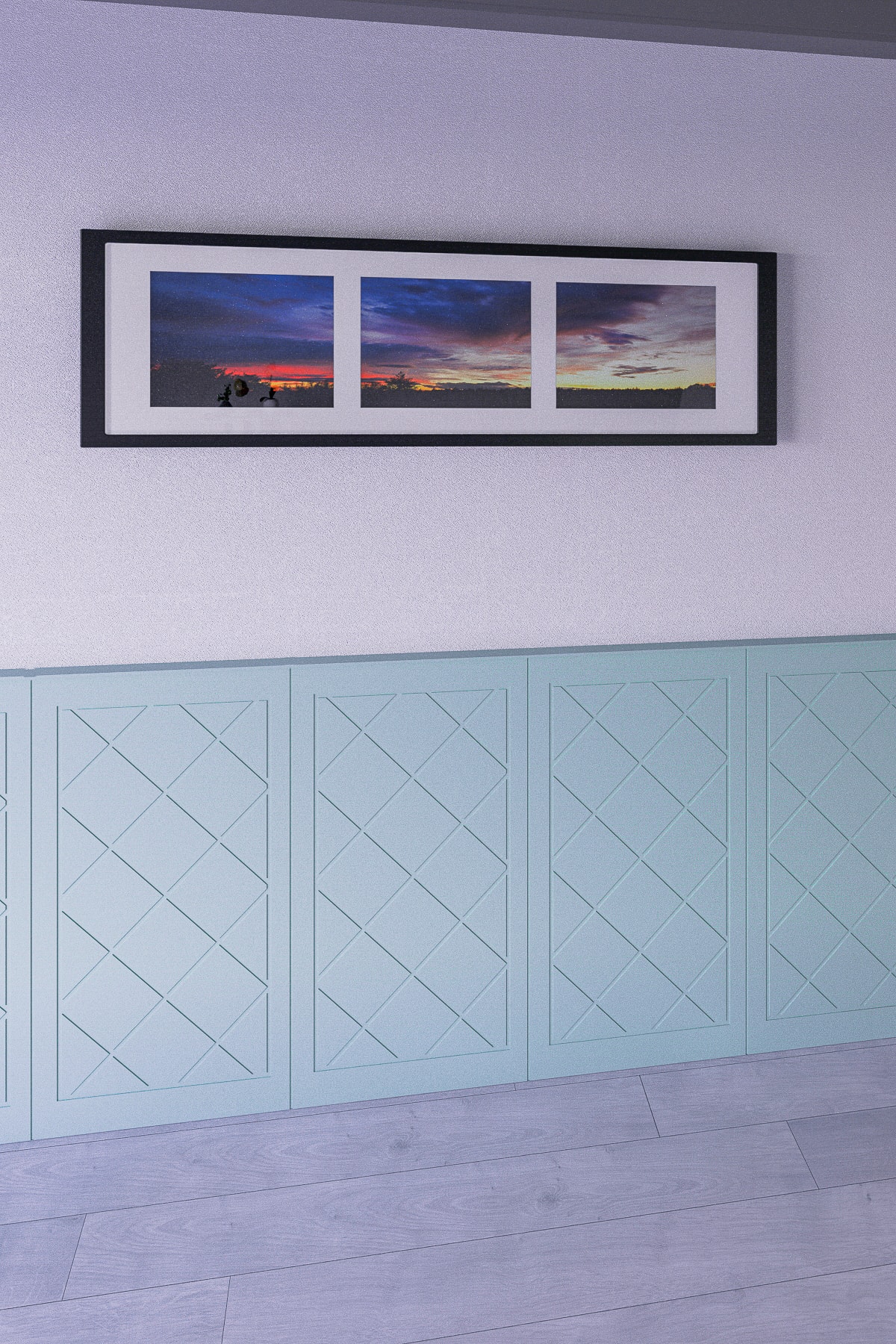 Mdf Cnc Işlemeli Dekoratif Boyanabilir Duvar Paneli (102X54CM) (6MM) Kare