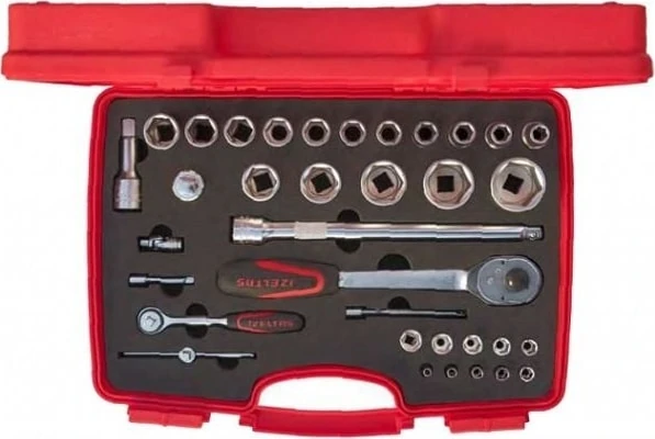 1/4"x1/2" ALTI KÖŞE LOKMA TAKIMI 35 PARÇA