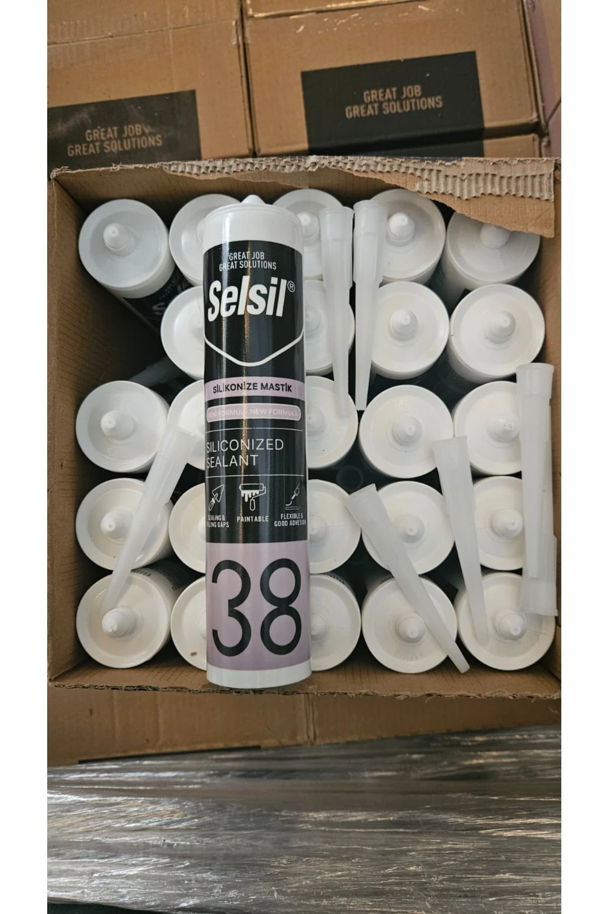 Silikonize Mastik Beyaz 25 Adet