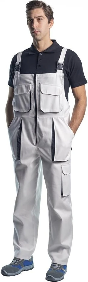 , Bahçıvan Tulum, Beyaz-Siyah -8E1187- Kolsuz Tulum