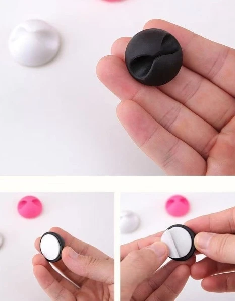 Siyah Beyaz Kablo Sabitleme Klipsi 10 Lu (5263)