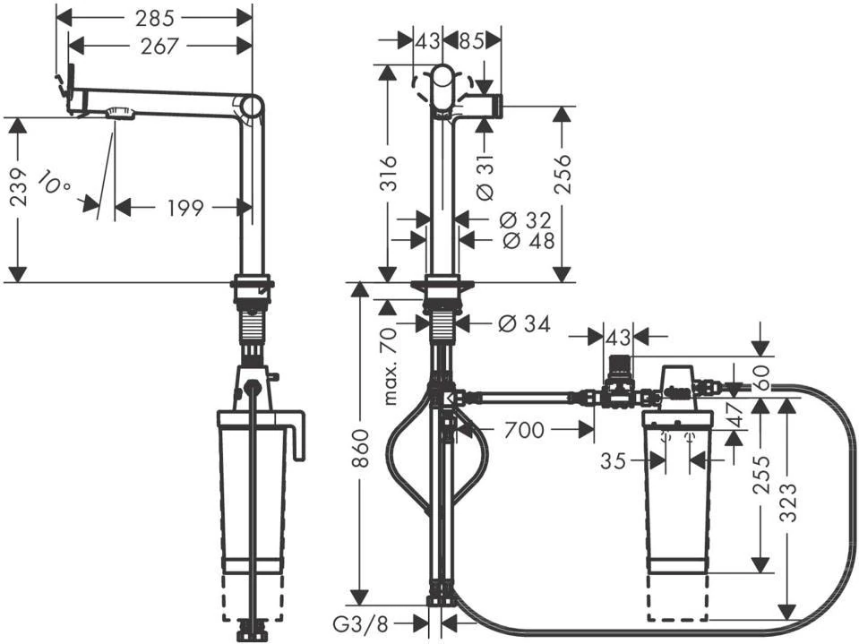 Aqittura M91 Eviye Bataryası 240 Filtre Sistemi 1jet, Başlangıç Kiti