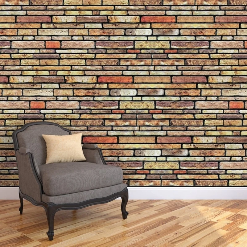 5 Adet (2,5m2) x Kesme Taş Desenli 3 Boyutlu Renkli Strafor Köpük Duvar Kaplama Paneli (KS-401)