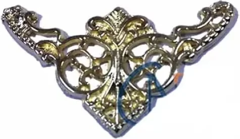 Dekoratif Köşe Süsü, Köşelik - Küçük, 19X34MM, Sarı, 100 Adet