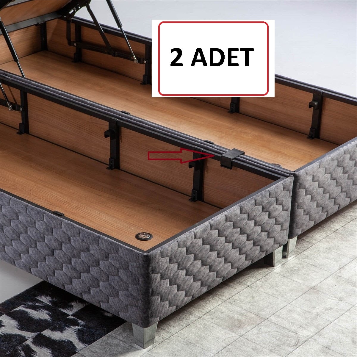 2 Adet Baza ''U'' Baza Birleştirme Aparatı - Baza Aksesuarları