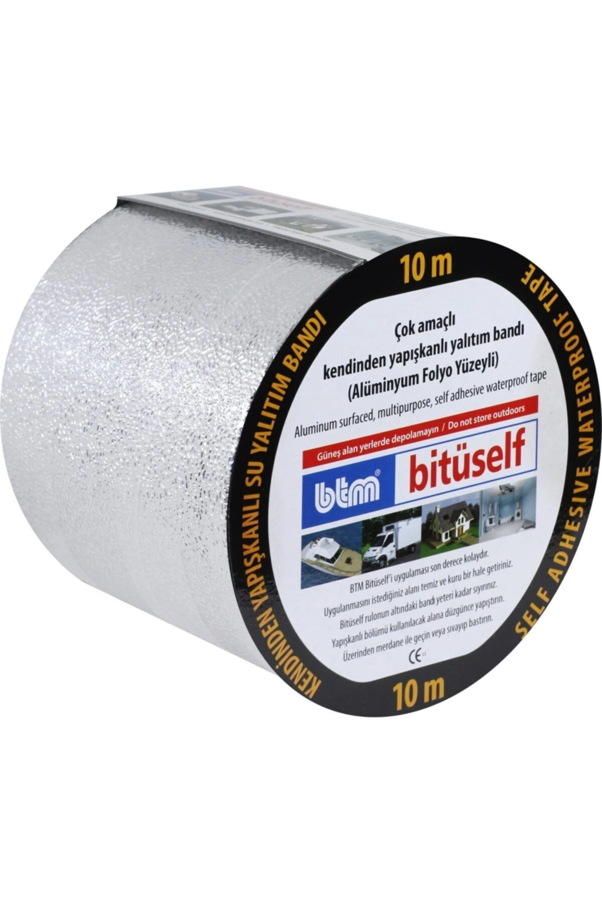 Bitüself Izolasyon Bandı 10 Cmx10 Mt Alüminyum