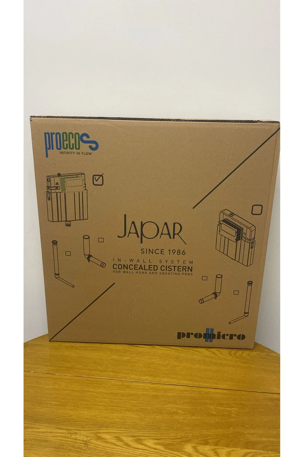 Adnoss Japar ProEcos 80mm Hela Taşı Çift Kademeli Gömme Rez.(510199)+Kontrol Paneli Mat Krom(500148)