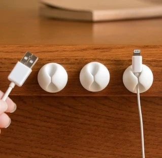 Siyah Beyaz Kablo Sabitleme Klipsi 10 Lu (5263)