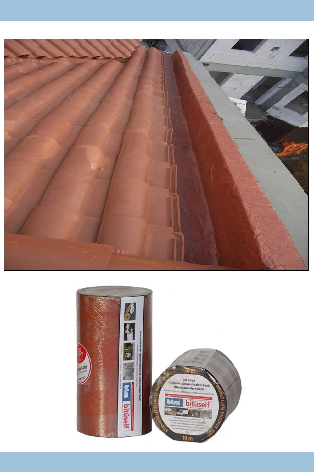 Bitüself 10mtx30 Cm 1 Top (RENK ÇEŞİTLERİ : KIRMIZI , YEŞİL,ALÜMİNYUM)su Yalıtım Bandı