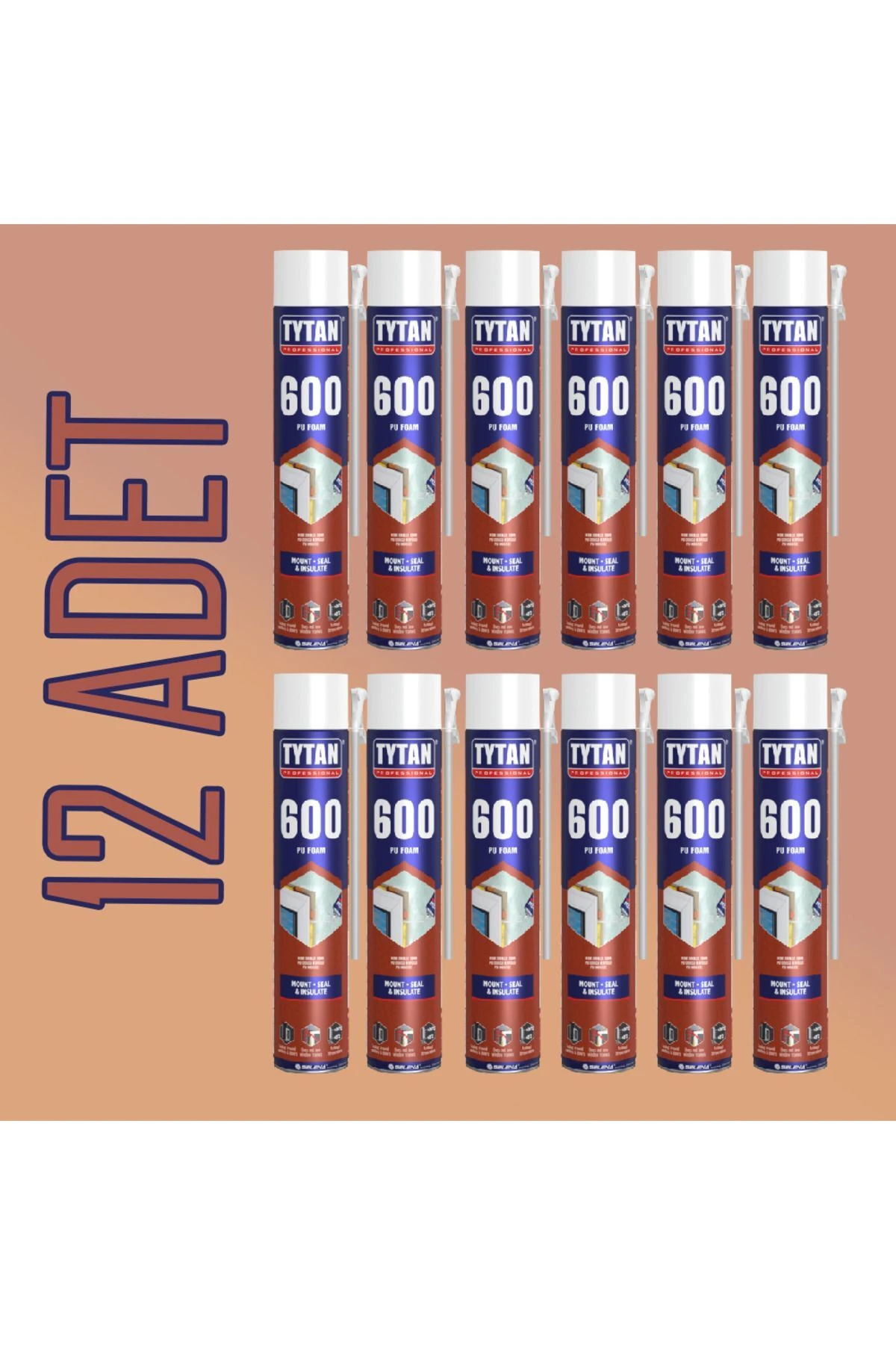 Poliüretan Dolgu Montaj Köpük 600 gr*12 ADET