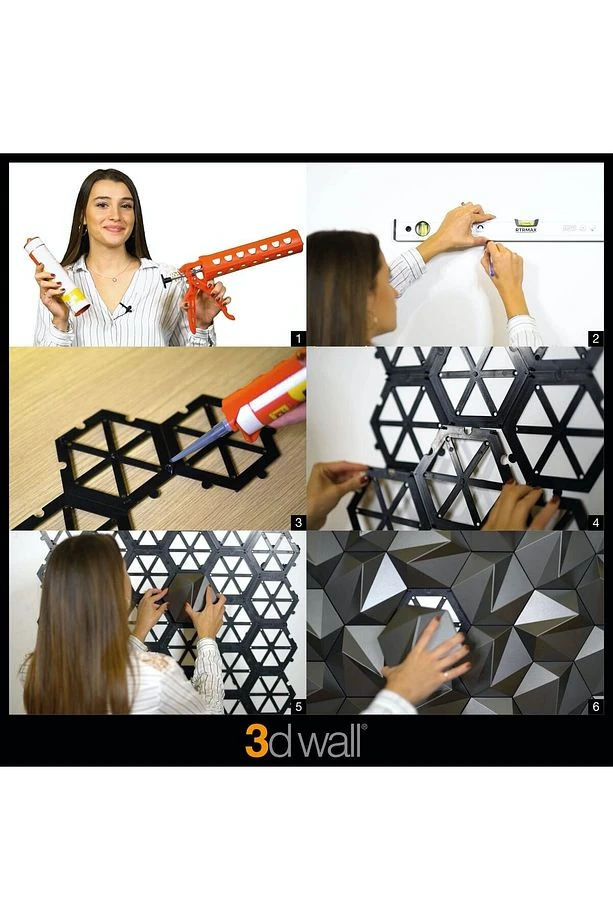 3 Boyutlu Dekoratif Duvar Paneli (-VİZON-) (1M2)