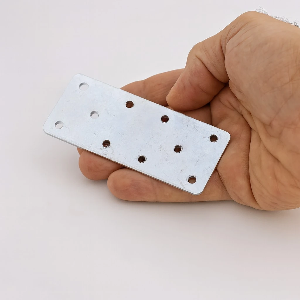 (10 Adet) Mobilya Dolap Duvar Sabitleme Metal Köşebent Düz Gönye 40X100 mm Bağlantı Aparatı