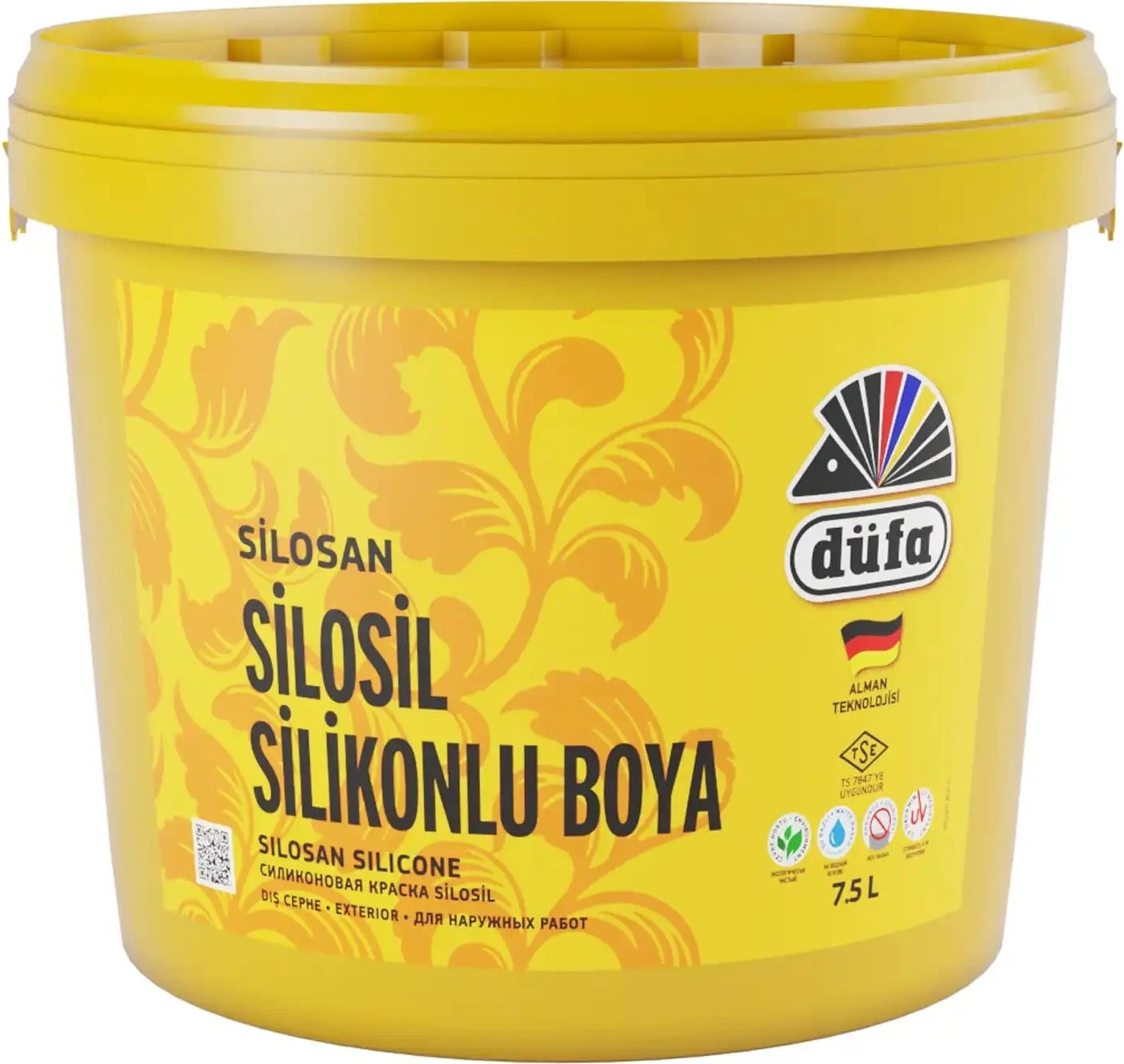 Silosil Silikonlu Dış Cephe Duvar Boyası 8260 Sütlü Kahve 7.5 l