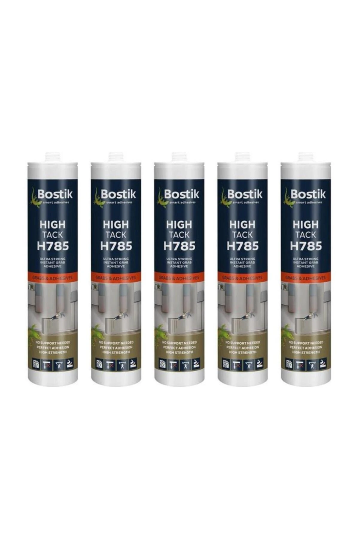 Bostik 007 High Tack 290 ml 5 Adet Ultra Güçlü Yapıştırıcı Taş Beton Ayna Cam Seramik