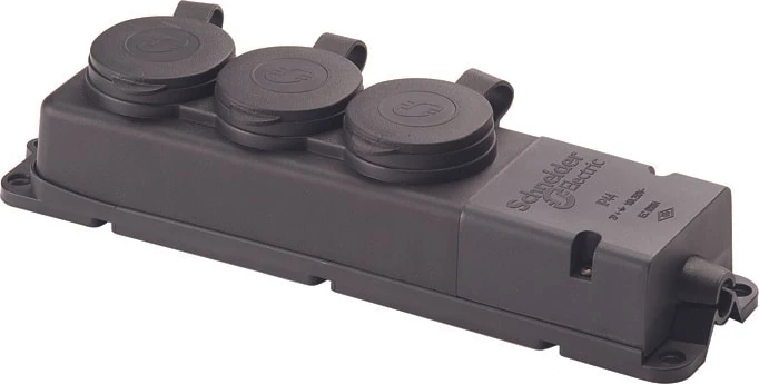 1×16A Kauçuk 3'lü Grup Priz