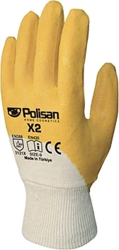 10 Adet  X2 Eldiven Nitril Eldiven 9 No