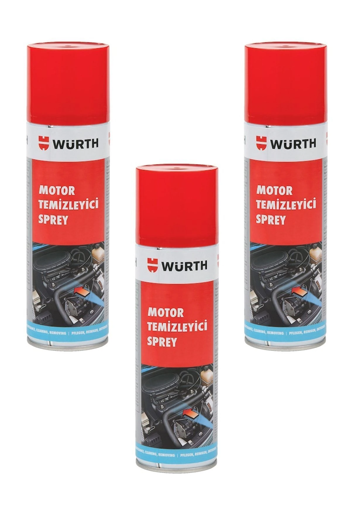 Motor Temizleyici Sprey 500 Ml / 3'lü Paket /