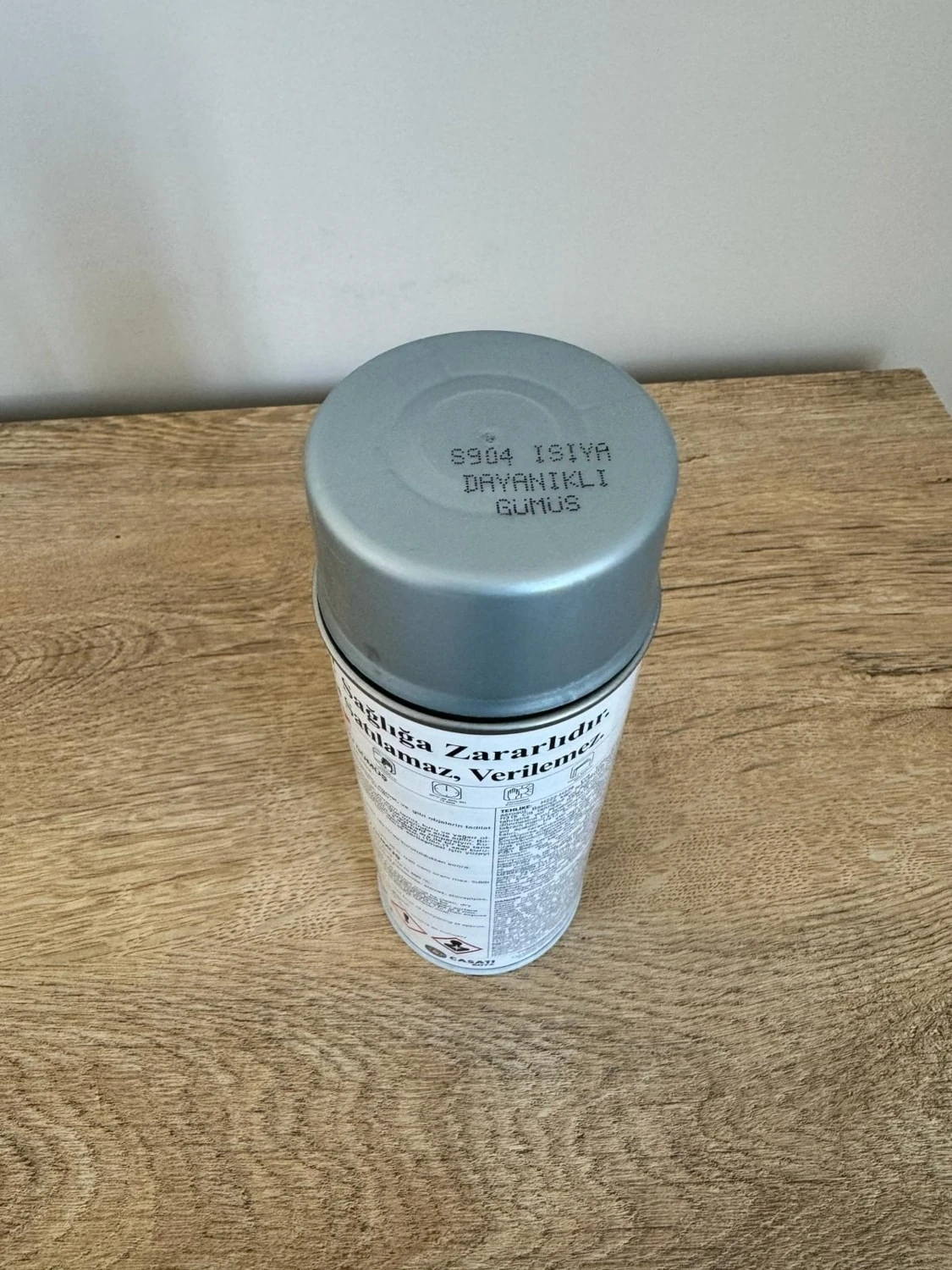 690 Derece Isıya Dayanıklı Gümüş Gri Sprey Boya 400 ml Gümüş Gri