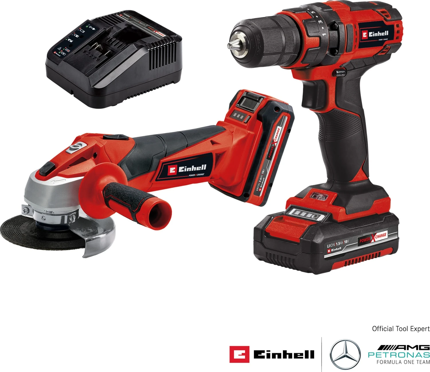 Akülü Alet Seti TC-TK 18 Li Kit, Power X-Change (Lityum-İyon, vidalama TC-CD 18/35 Li + avuç taşlama TC-AG 18/115 Li, 1,5 Ah ve 3,0 Ah akü dahil) - 4257238