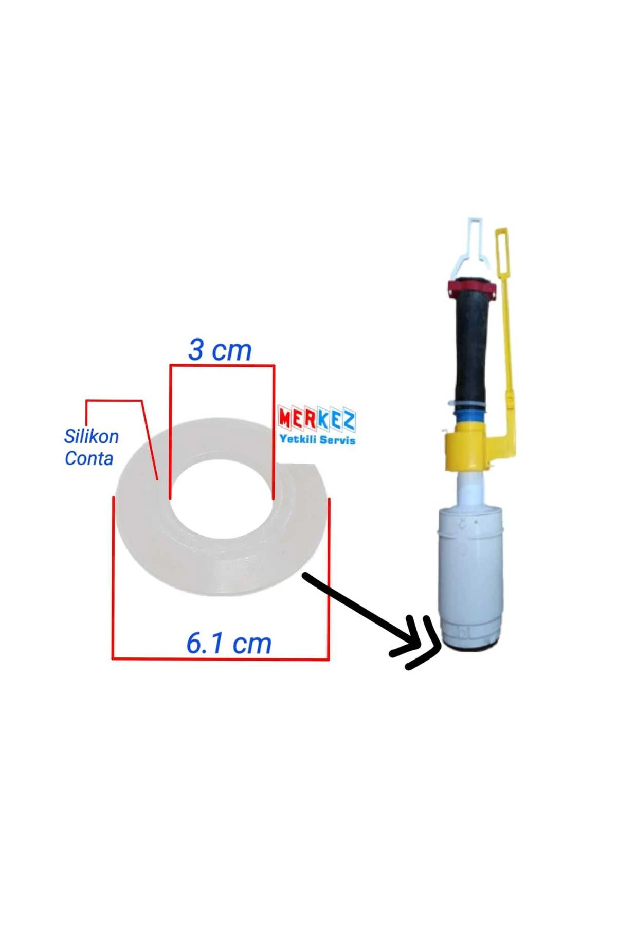 Gömme Rezervuar Contası Silikon Boşaltma Contası